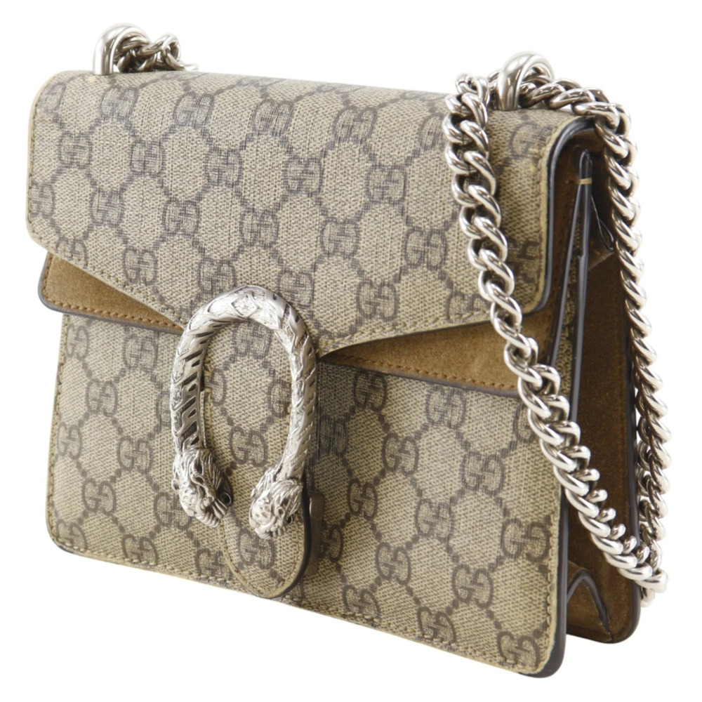 Gucci Dionysus Mini Chain Shoulder Bag 421970 GG Supreme Canvas Brown (Women's) - Picture 2 of 16